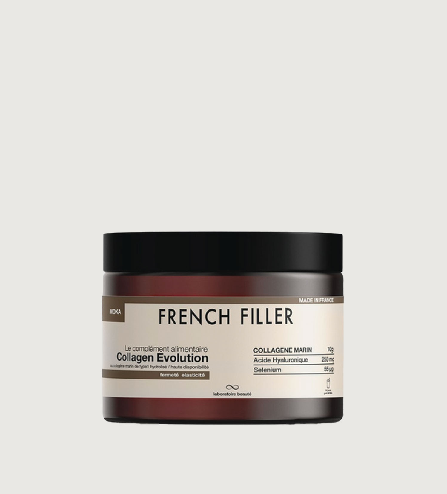 collagene marin poudre hydrolysé bio disponible fabriqué en france French Filler moka Beauty drink