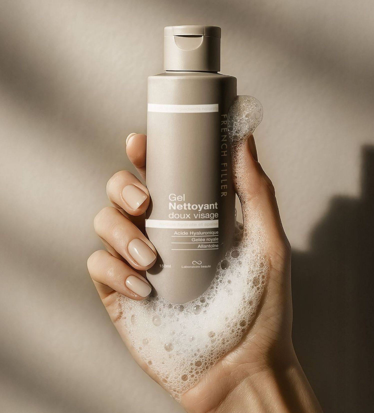 gel nettoyant doux hydratant acide hyaluronique gelée royale allantoin