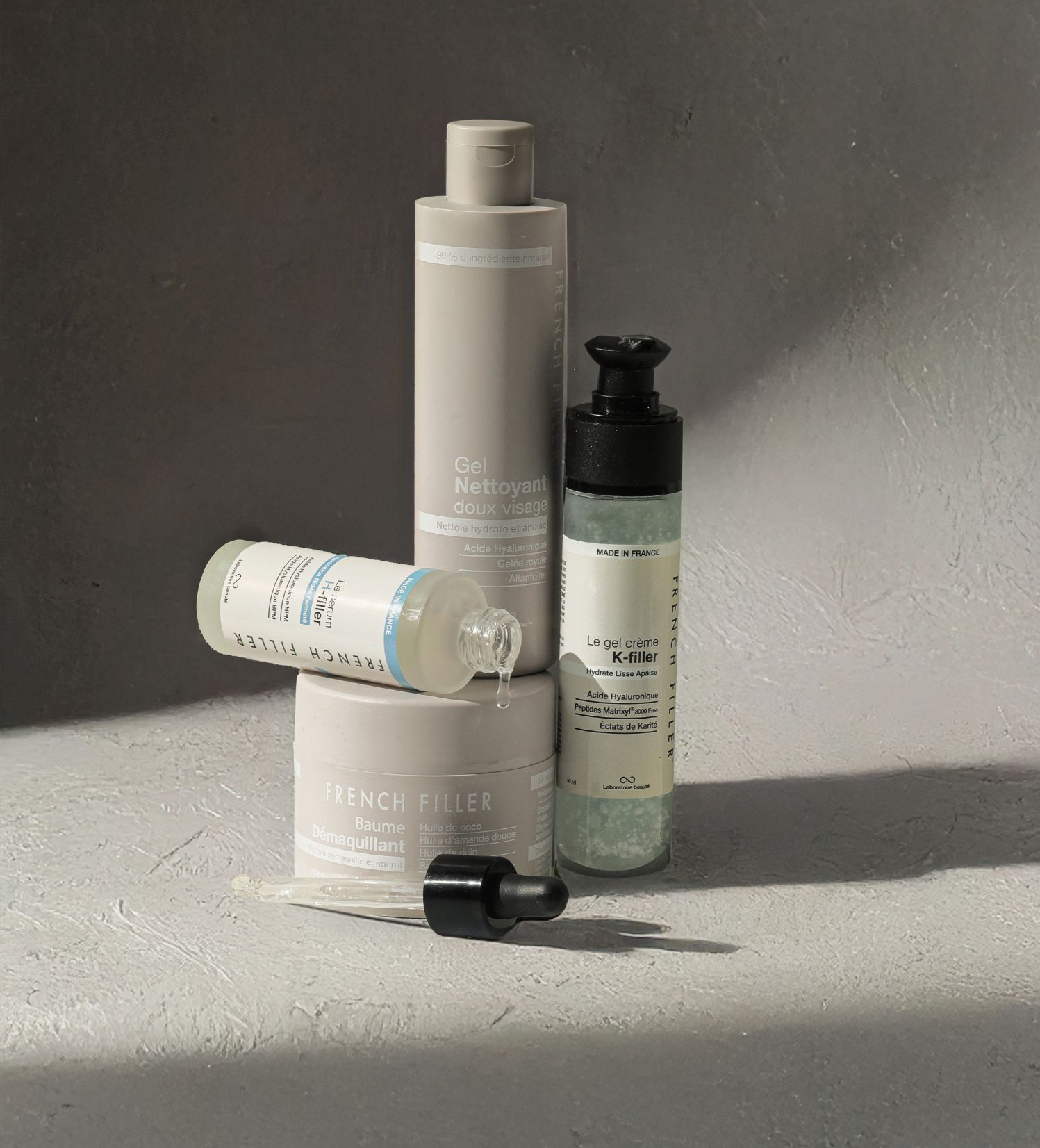 gel nettoyant doux hydratant acide hyaluronique gelée royale allantoin double nettoyage huile de coco
