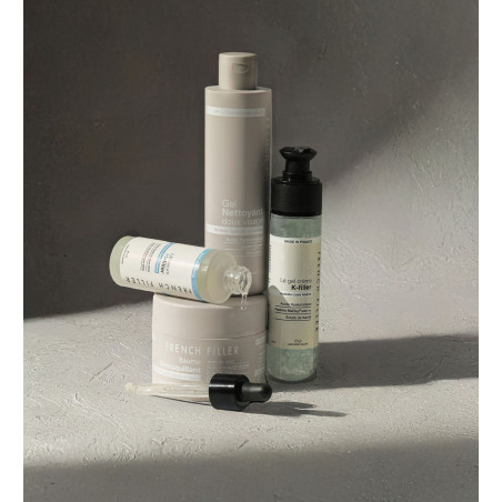 double nettoyage sera acide hyaluronique gel crème frais peau